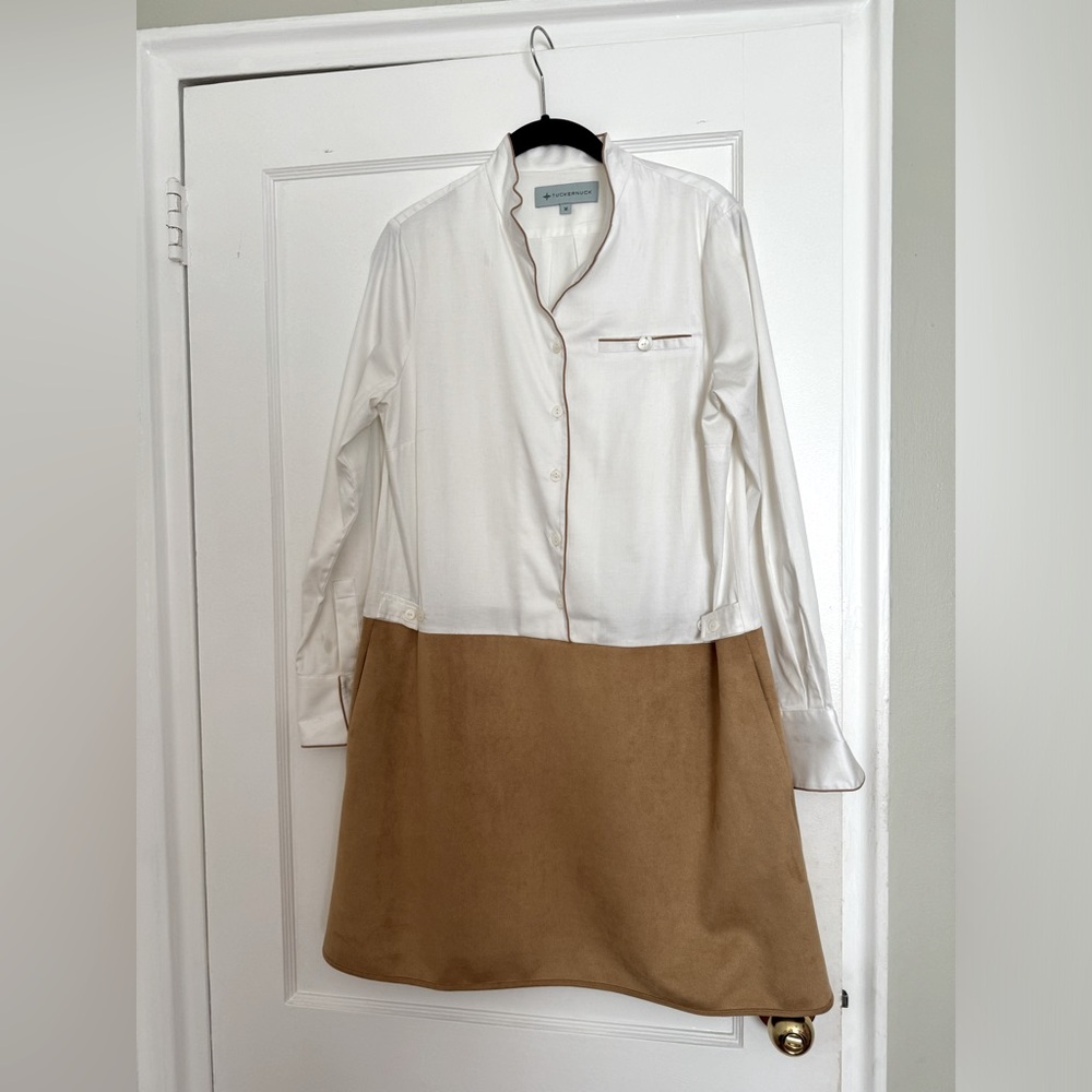 Tuckernuck blouse top faux suede dress